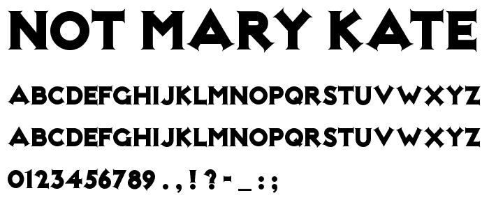 Not Mary Kate NF font
